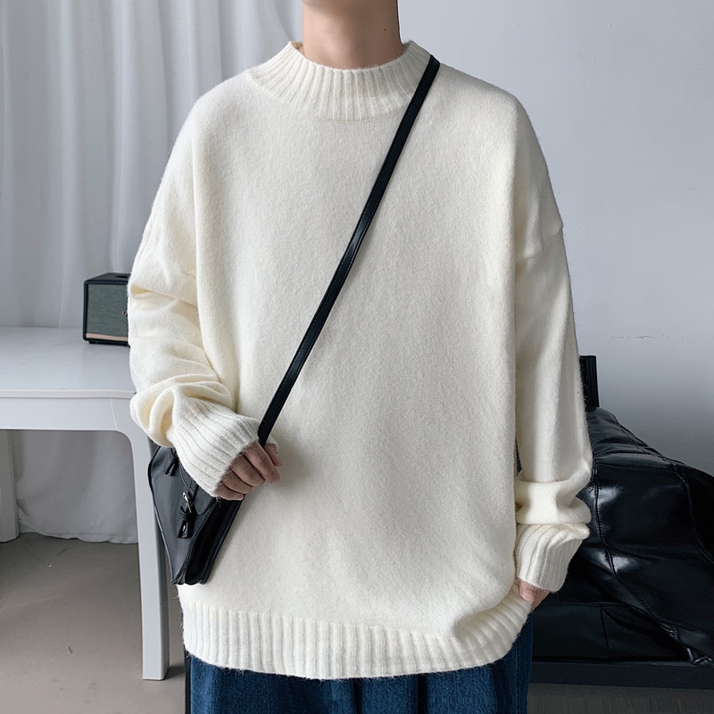 Korean Men Keep Warm Autumn and Winter Jumper Knit Sweater/Male Loose and Comfortable High Quality Pullovers Men&s Knit Sweater